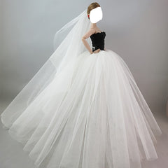 Elegant Wedding Dress for 11-Inch Dolls - Ideal DIY Gift