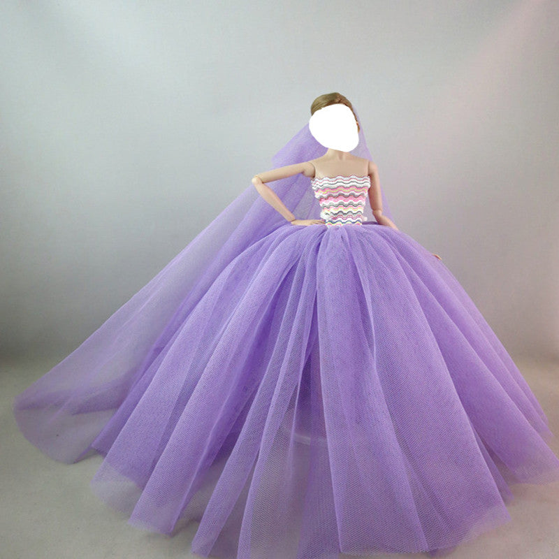 Elegant Wedding Dress for 11-Inch Dolls - Ideal DIY Gift