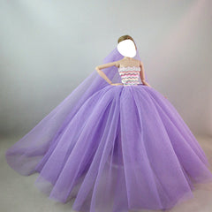 Elegant Wedding Dress for 11-Inch Dolls - Ideal DIY Gift