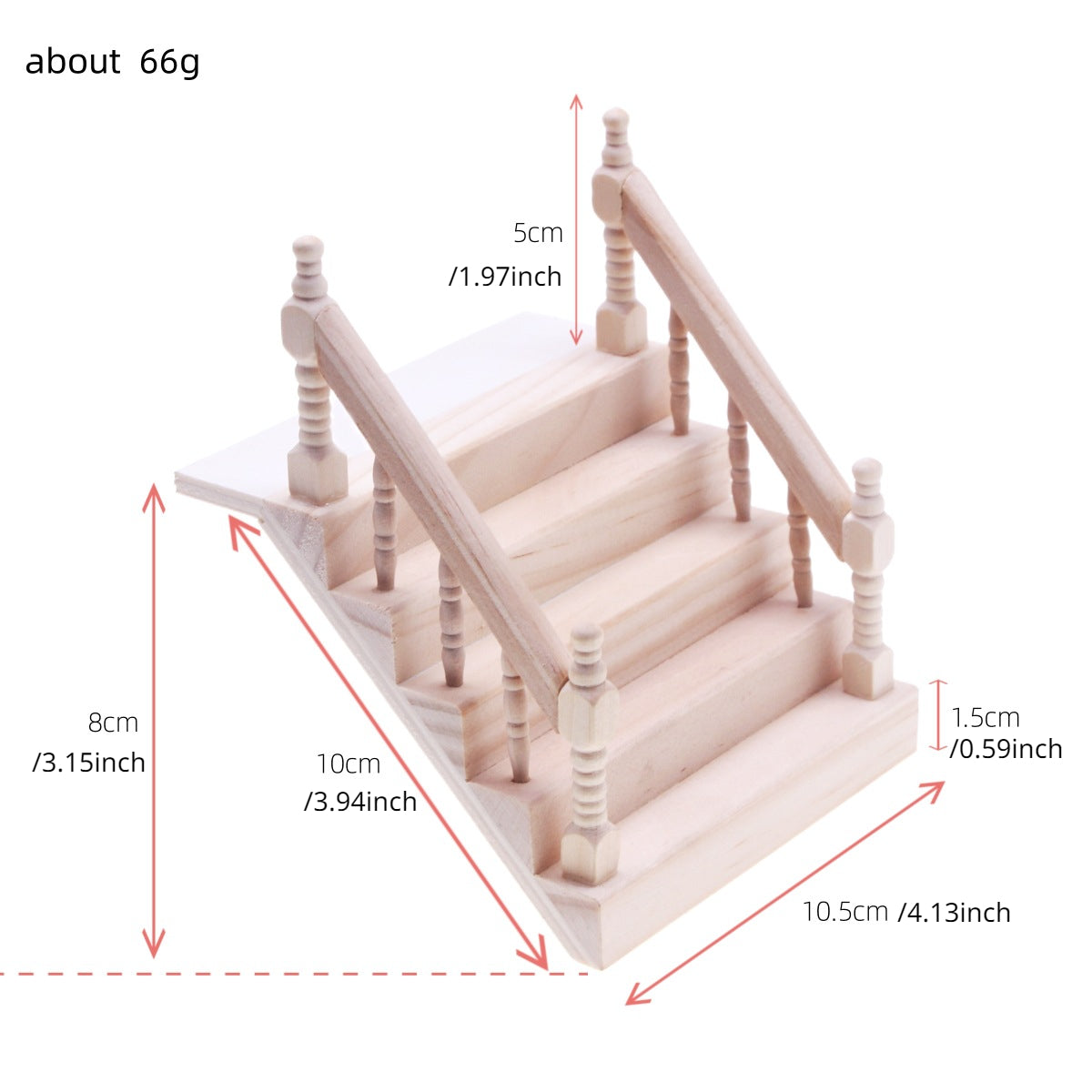Mini Wooden Handrail Staircase Home Decor Gift