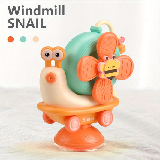 Baby Rotating Suction Toy with Gyroscope and Animal Puzzle