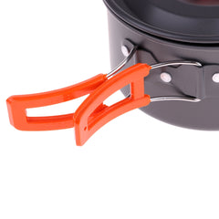 Camping Cookware Set: Lightweight Aluminum Pots, Pans & Utensils