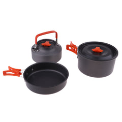 Camping Cookware Set: Lightweight Aluminum Pots, Pans & Utensils