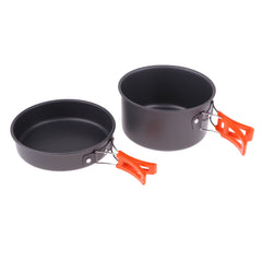 Camping Cookware Set: Lightweight Aluminum Pots, Pans & Utensils