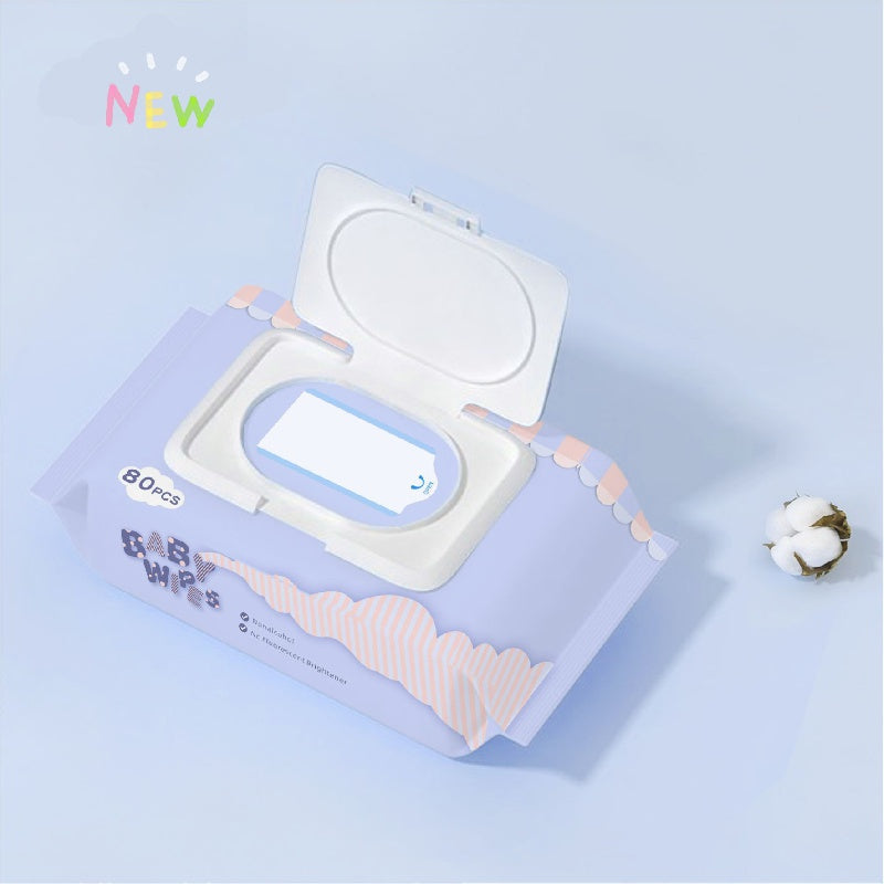 80pcs Children's Wet Tissue for Hand & Mouth Cleaning Baby Wipes