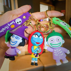 Halloween Doll Bracelet Keychain Horror Key Chain Ring Purse Bag Backpack Charm