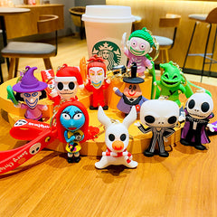 Halloween Doll Bracelet Keychain Horror Key Chain Ring Purse Bag Backpack Charm