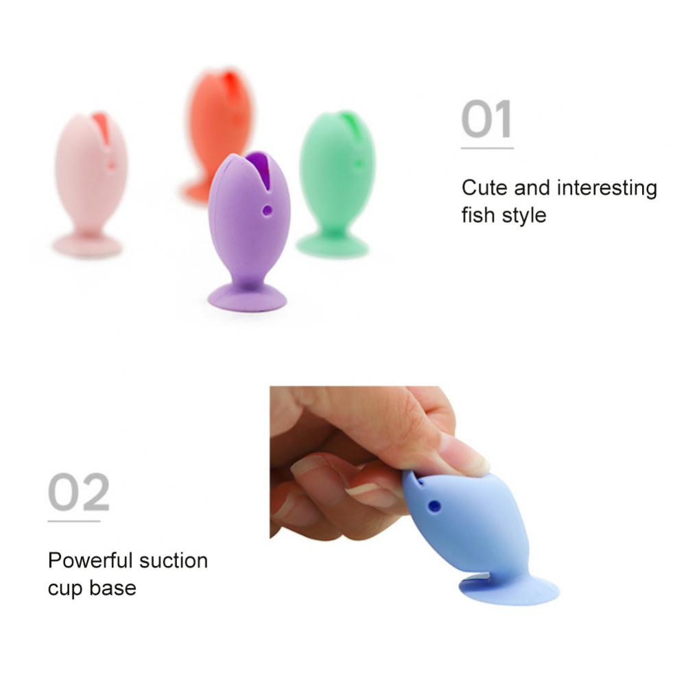 Cartoon Fish Toothbrush Cover Cap Stand Space Saving