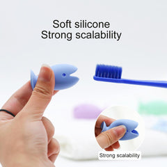Cartoon Fish Toothbrush Cover Cap Stand Space Saving