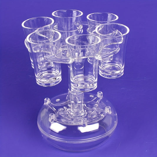 6pcs Shot Glass Dispenser Bar Diverter Holder Liquids 6 Shot Dispenser