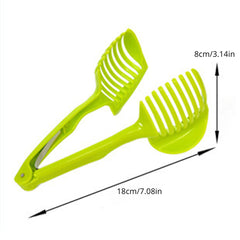 Tomato Slicer Lemon Cutter Holder Round Fruit Tongs