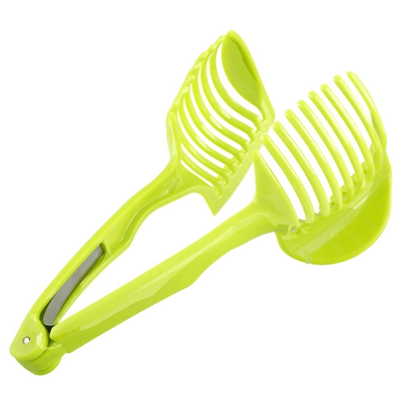 Tomato Slicer Lemon Cutter Holder Round Fruit Tongs