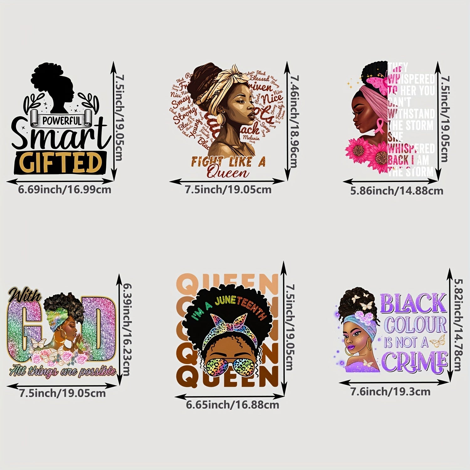 6pcs Woman Stickers For Men Heat Transfer Printing And Hot Stamping