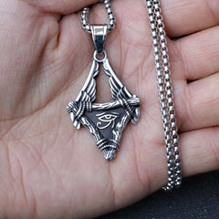 Vintage Egyptian Wings Stainless Steel Necklace for Men