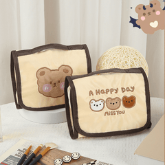 Bear Makeup Bag Hanging Organizer Travel Jewelry Cosmetic Brushes