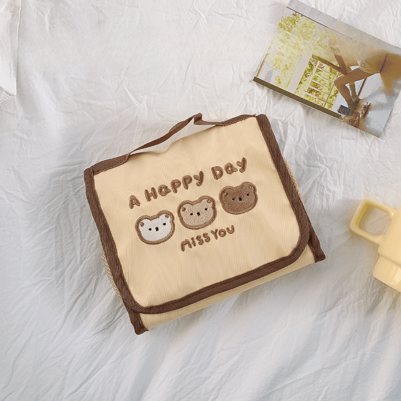 Bear Makeup Bag Hanging Organizer Travel Jewelry Cosmetic Brushes