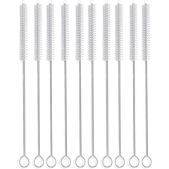 10pcs Straw Brush Nylon Pipe Tube Cleaner 8.2in 20x2.5in