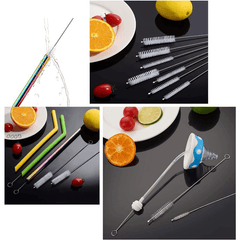 10pcs Straw Brush Nylon Pipe Tube Cleaner 8.2in 20x2.5in