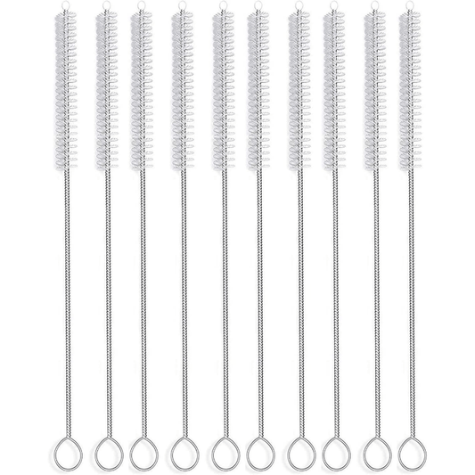 10pcs Straw Brush Nylon Pipe Tube Cleaner 8.2in 20x2.5in