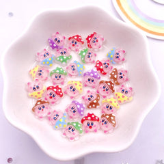 Mini Cartoon Mushroom Flatback Rhinestone Nail Art Figurine