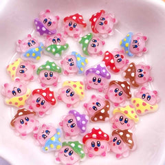 Mini Cartoon Mushroom Flatback Rhinestone Nail Art Figurine