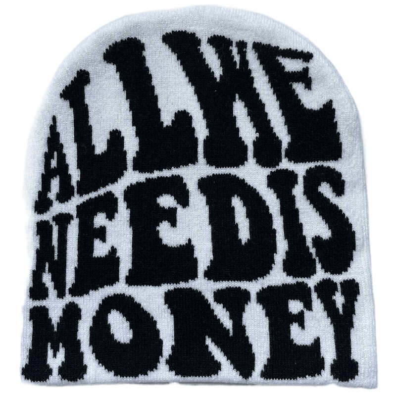 Money Beanie Hat Hip Hop Knitted Skullies Embroidery Cap