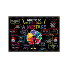 1pc Mistake Abstract Canvas Painting Inspirational Artwork Home Wall Decor