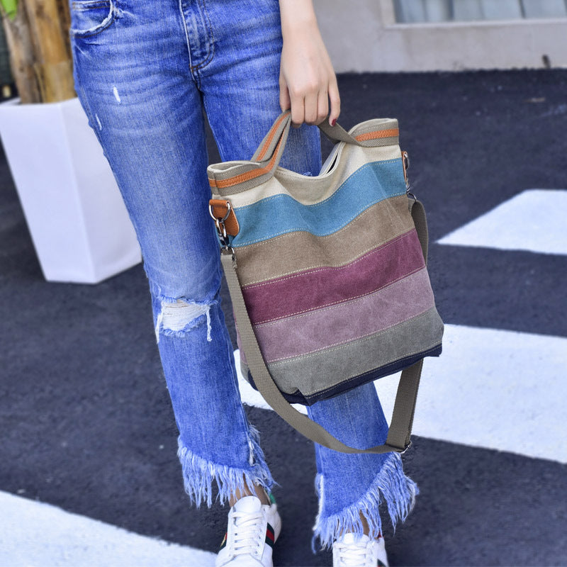 Canvas Tote Bag Durable Shoulder Bag for Commuting