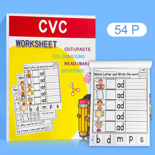 Phonics Workbook Cut & Paste Sentence Colorful Education