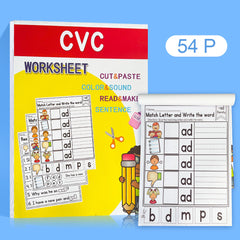 Phonics Workbook Cut & Paste Sentence Colorful Education