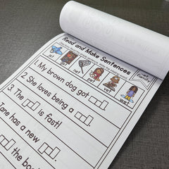 Phonics Workbook Cut & Paste Sentence Colorful Education