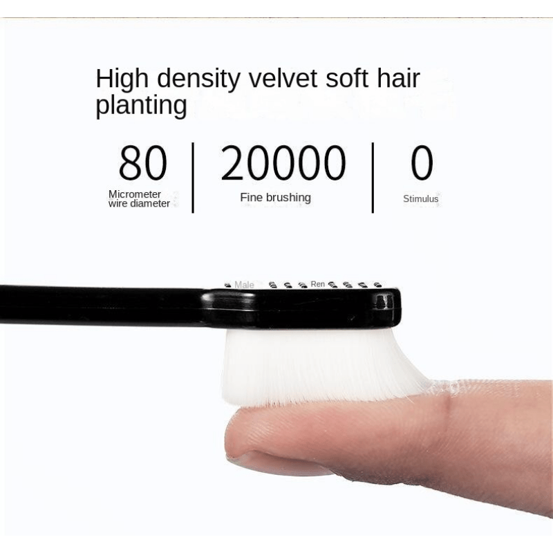 Nano Fiber Toothbrush for Couples, Superfine Bristles, Velvet Feel
