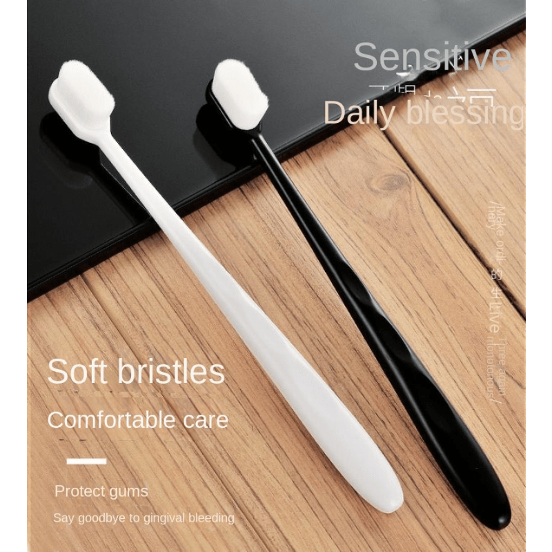Nano Fiber Toothbrush for Couples, Superfine Bristles, Velvet Feel