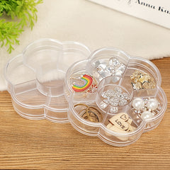 Flower Shape Makeup Finishing Case Clear Jewelry Organizer Tray