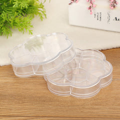 Flower Shape Makeup Finishing Case Clear Jewelry Organizer Tray