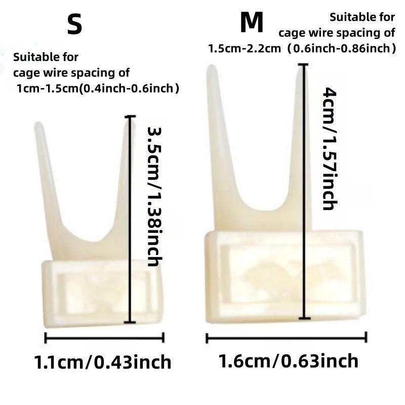 4pcs Plastic Fruit Forks for Parrots Convenient Food Holder for Bird Cages