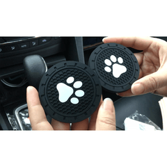 Car Cup Holder Coasters Dog Paw Anti Slip Silicone Coaster