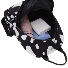 1pc Spotted Backpack With Earphone Hole Double Shoulder Bag