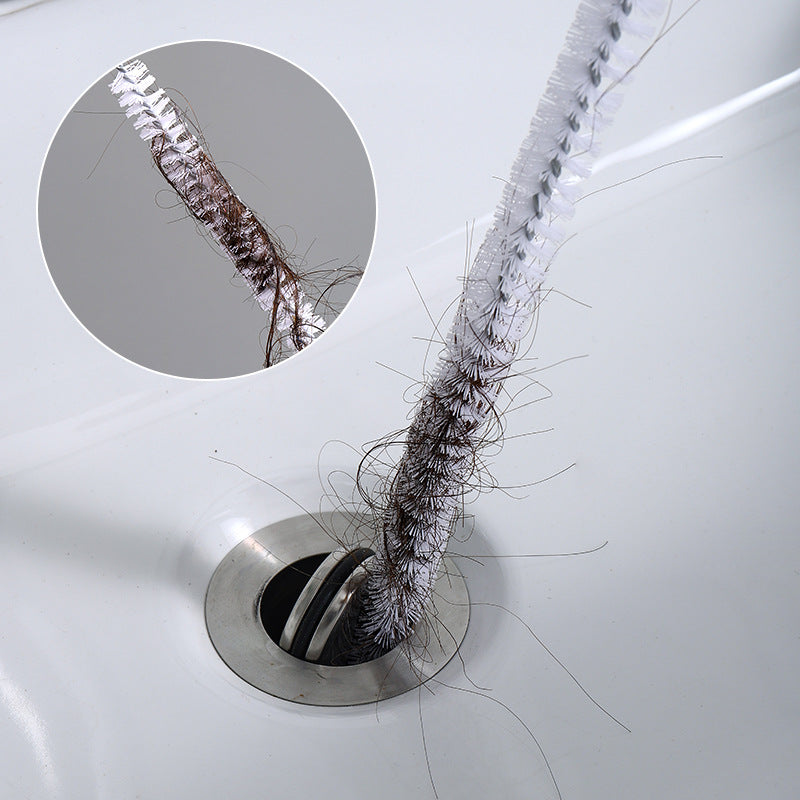 2pcs Bendable Pipe Dredger Sewer Hair Cleaner Hand Washing Pool Sink