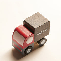 Montessori Mini Wooden Vehicle Toy Set