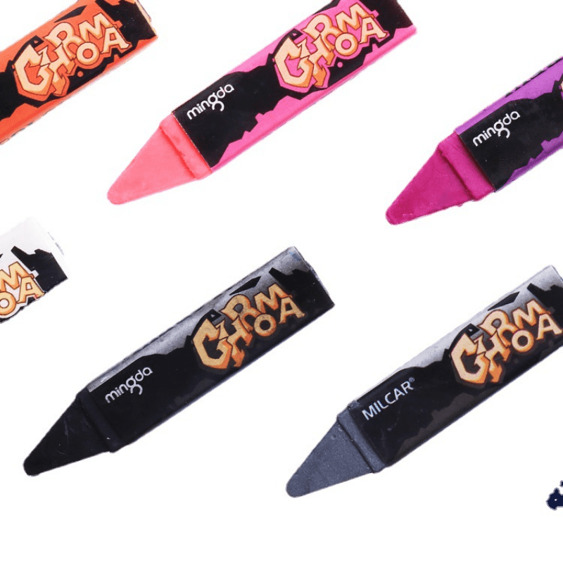 6 Tone 12 Suck Card Fans Face Paint Halloween Makeup Pen Dot DIY Body Painting