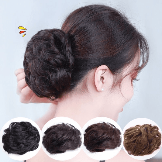 Messy Donut Hair Buns Updo Chignon Synthetic Extensions for Daily Use