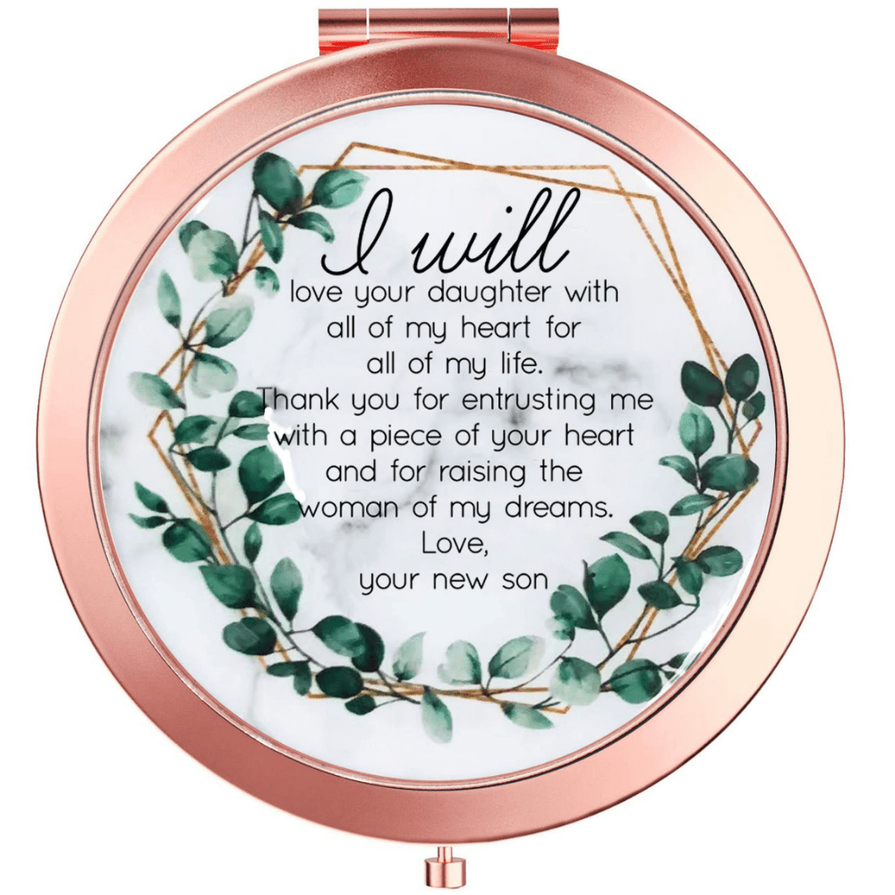 Mother of the Groom Compact Mirror - Ideal Wedding Gift