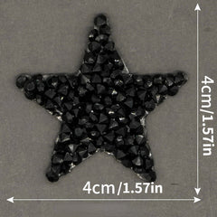 Pentagram Iron on Patch - Map Pattern Design for Clothing and Accessories
