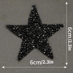 Pentagram Iron on Patch - Map Pattern Design for Clothing and Accessories