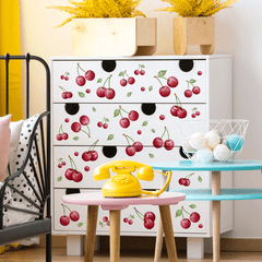 Cherry Wall Sticker Drawer Wardrobe Decor PVC Self-adhesive Decal