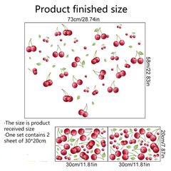 Cherry Wall Sticker Drawer Wardrobe Decor PVC Self-adhesive Decal