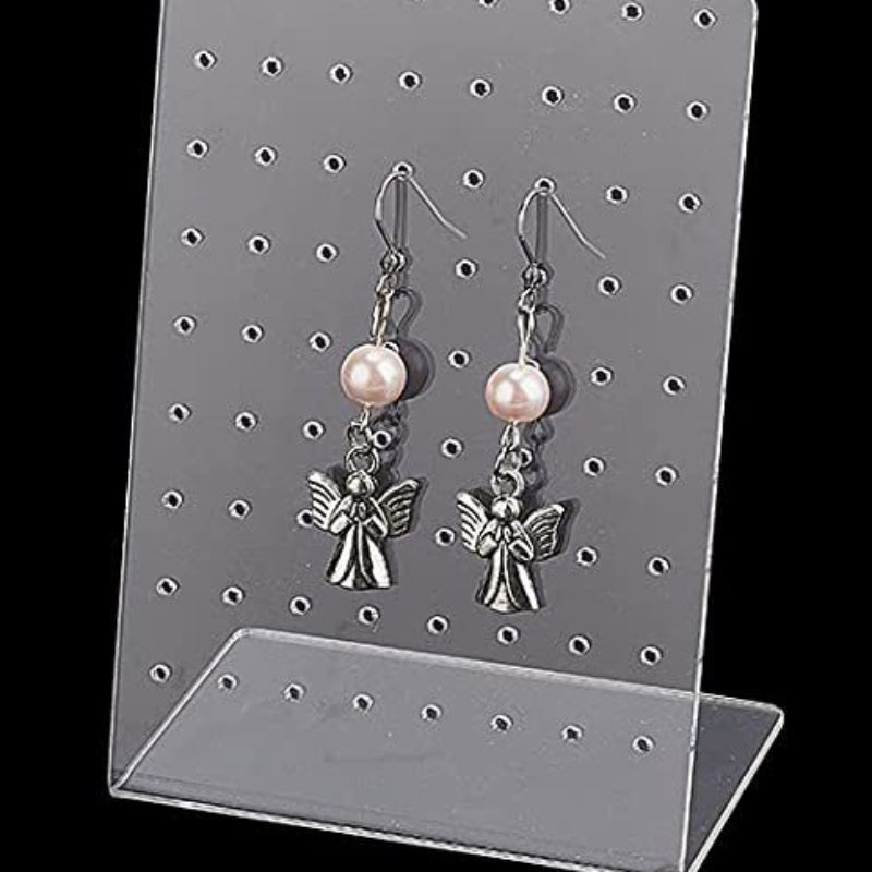 Acrylic Jewelry Stand Earrings Display Board Necklace Organizer