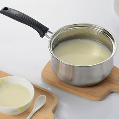 Stainless Steel Soup Pot Single Handle Hot Milk Pot -18 01cm