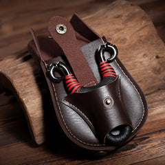 Leather Slingshot Case with Ammo Pouch